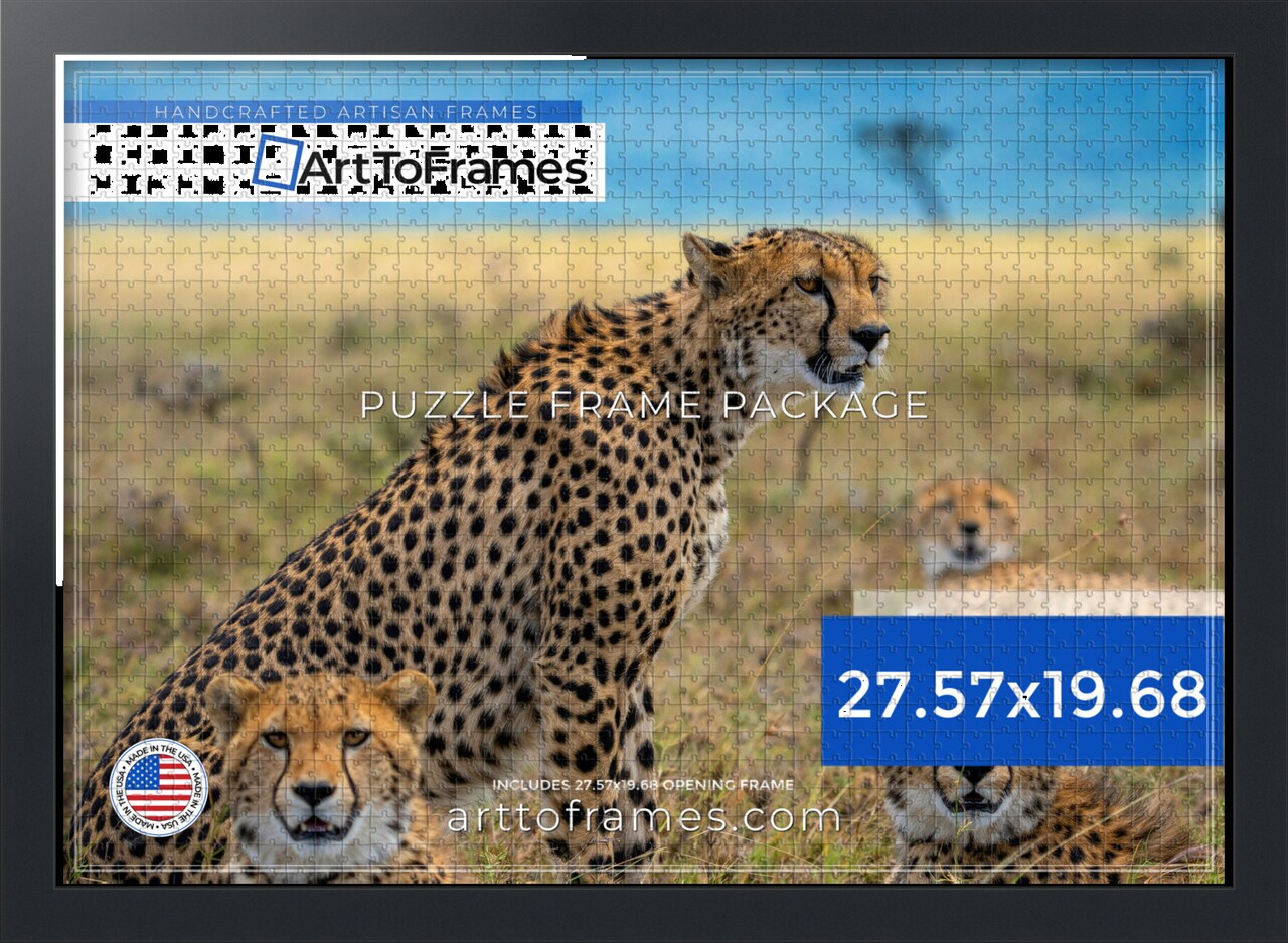 ArtToFrames 27.57x19.68 INCH / 70x50 CM Puzzle Frame for 1000 piece Puzzles.This 1.25 Inch Custom MDF Frame for Puzzles Comes with Economy Acrylic, Available in Multiple Colors